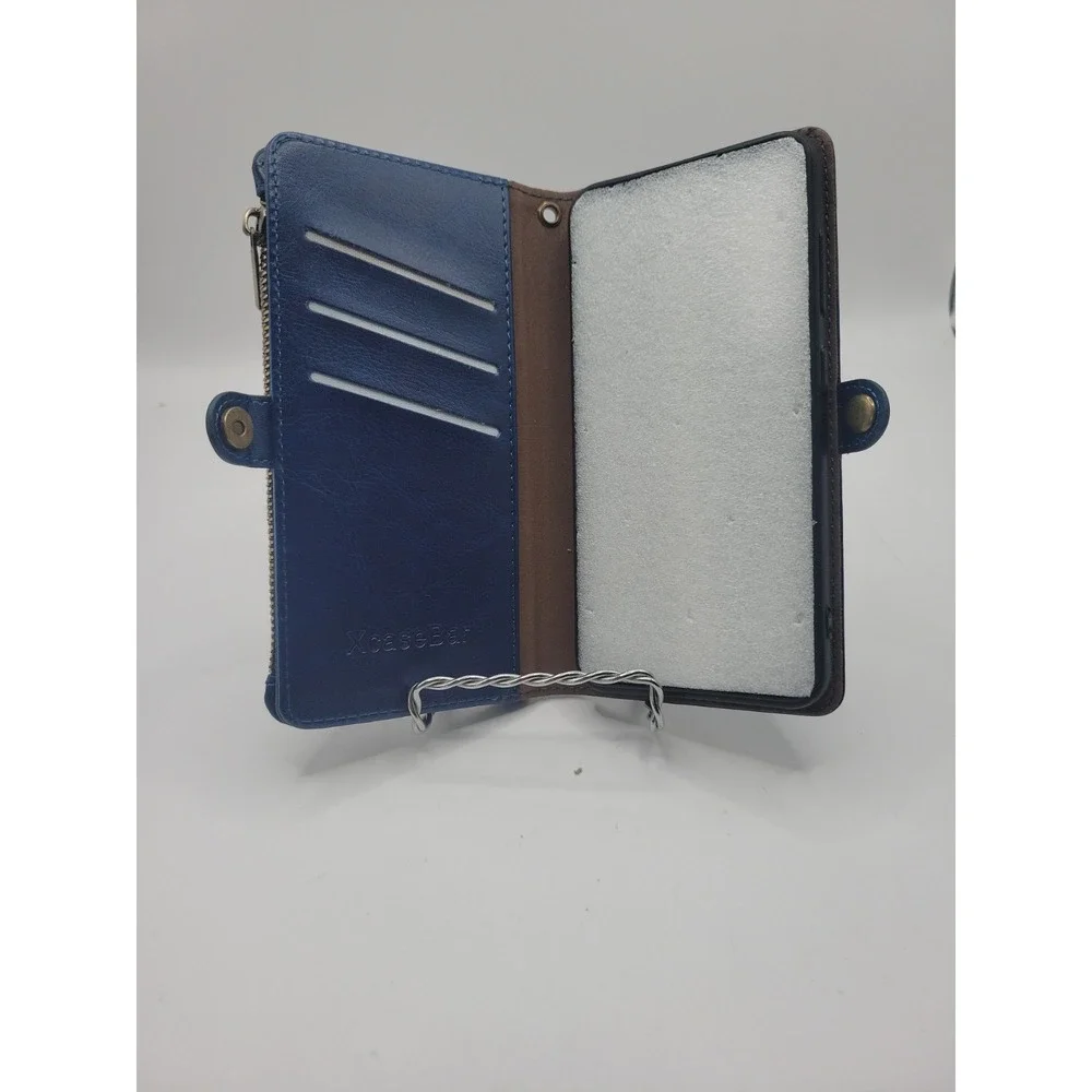 ZZXX Leather‎ Wallet Phone Case for Galaxy S23 Blue